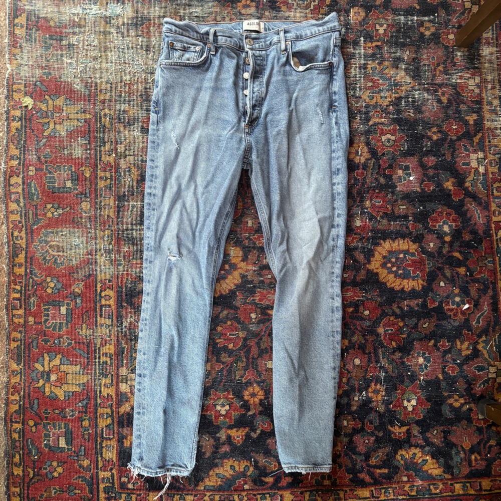 Agolde Nico Light Blue Skinny Jeans